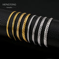 Fashion Jewelry Set Gold Plated NK Chain Necklace Bracelet 316l Stainless Steel Jewelry PVD Gold Plated Chain