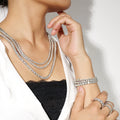 Hiphop Fashion Jewelry Moissanite Tennis Necklaces  Dropshipping S925 Sterling Silver Tennis Necklace