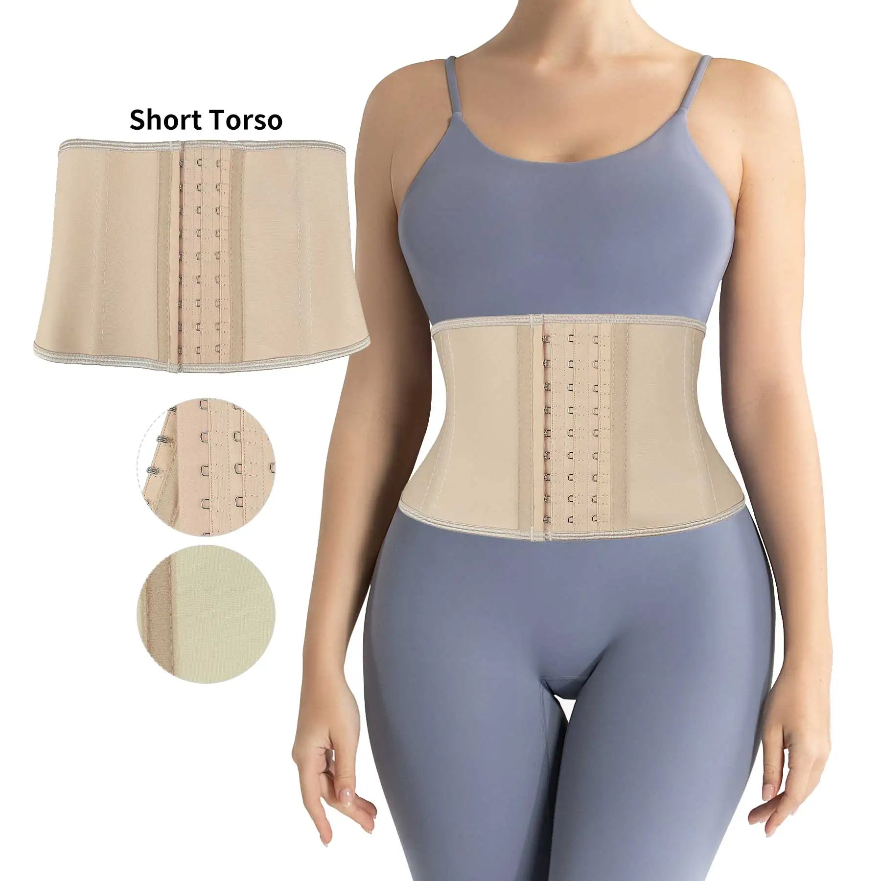 NANBIN Sport Breathable Plus Size Corset Women Underwear 3 Layer 7 Inches 9 Steel Bone Waist Trainer and Shape Wear