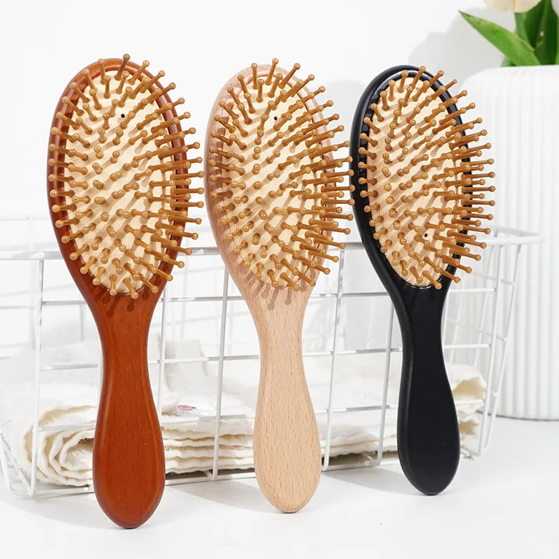 Wholesale Custom Logo Bamboo Hair Brush Eco Friendly Wood Bamboo Detangling Paddle Hair Brush