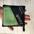 Hot Sale Bulk Beautiful Mini Towel Customized Multi-Usage Small Sport Towel Mesh Bag with Zipper for Outdoor Gym