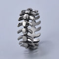 Hip Hop Fashion Titanium Steel Do Not Fade Keel Styling Hip Vintage High Street Ring for Men and Women Hip Hop Personality