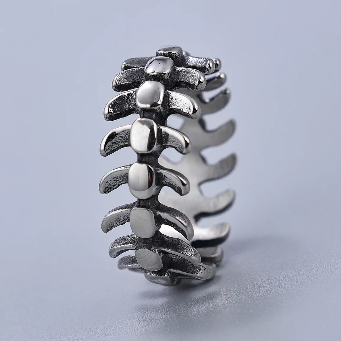 Hip Hop Fashion Titanium Steel Do Not Fade Keel Styling Hip Vintage High Street Ring for Men and Women Hip Hop Personality