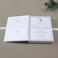 White Hardcover Box Acrylic Invitation Cards for Wedding and 3D Envelopes