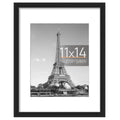 11x14 Picture Frame Display Pictures 8x10 with Mat or 11x14 Without Mat Wall Hanging Photo Frame Black 1 Pack