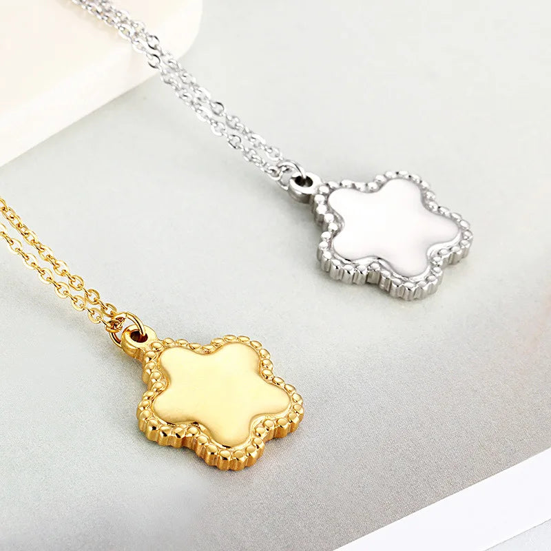2022 New Design Stainless Steel Star Necklace Gold Plated Starfish Pendant Necklace for Women Girls