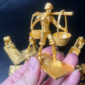 Nice Alloy Miner Crafts  Metal Miner Carving Miner Carving Set Gemstone Holder  for Gift_XCG
