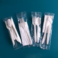Factory Wholesale Price Disposable Cornstarch Knife Fork and Spoon Biodegradable Cutlery Set
