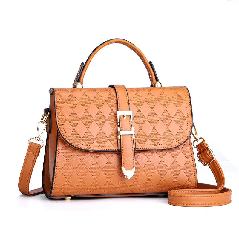2022 Luxury Exquisite Small Women's Handbag Diamond Check Pattern New Foreign Trade Shoulder Bag for Ladies