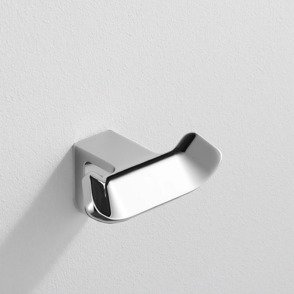 High Quality Elegant Chrome Robe Hook Handmade Wall Decor Bathroom Towel Hanger 2 Hooks Eco-Friendly Multifunction Clothing
