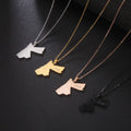 Manufacturer Stainless Steel Kingdom of Jordan- Map Chain Necklace Silver 18K Gold Rose Gold Plated Map Pendant Chain Necklace