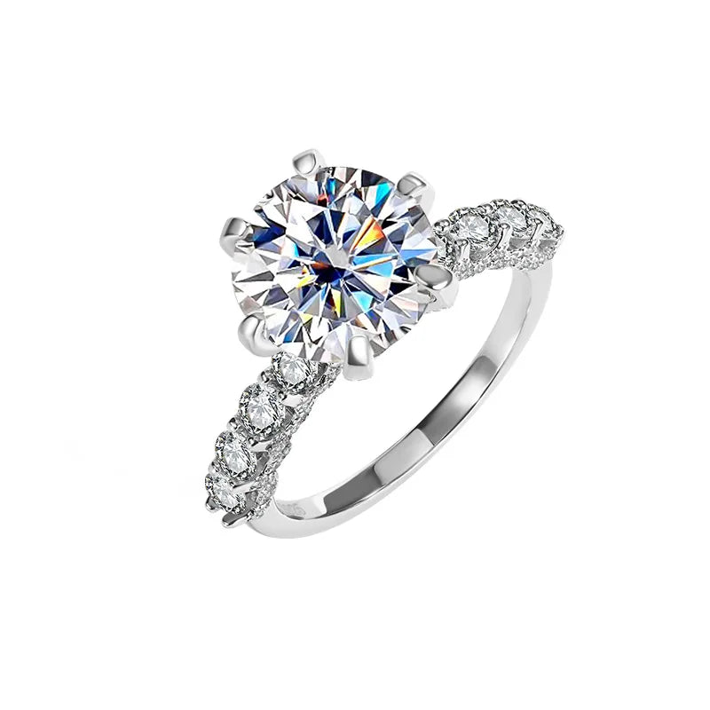 5ct Moissanite Diamond Ring for Women D Color VVS1 Moissanite Rings 925 Sterling Silver Anniversary Promise Wedding Ring