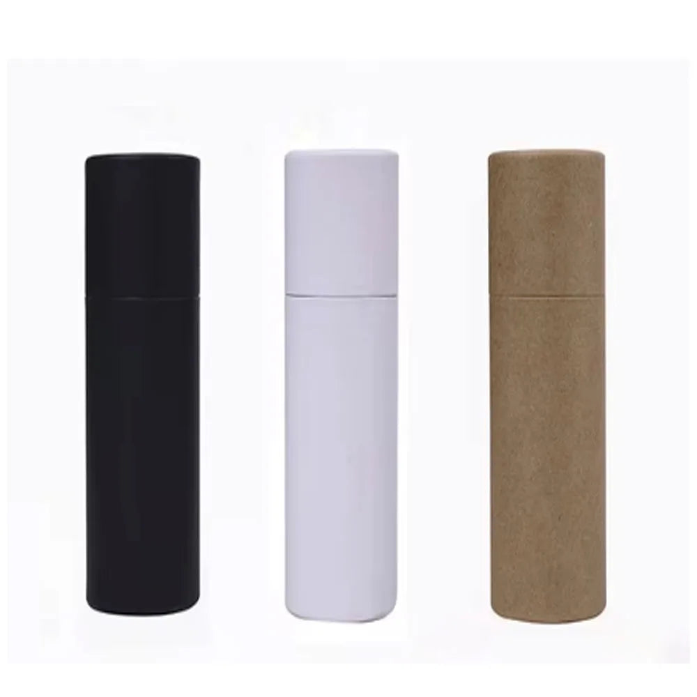 Luxury Design Kraft Paper Cardboard Tube Custom Logo Cylindrical Cosmetic Perfume Bottle Packaging for Eye Cream