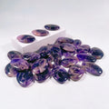 Hongzhuo Factory Price Healing Hand Stones Natural Gemstone Polished Amethyst Quartz Crystal Palm Stone for Reiki