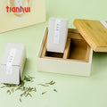 Tianhui Square Bamboo Box Storage Organizer Paperboard Stash Boxes for Tea Leaves Accessory