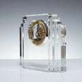Hot Sale Luxury Custom Crystal Desk Clock 3d Engraving Smart Table Crystal Clock for Gifts Souvenirs