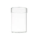 Cylinder Clear Borosilicate Glass Food Spice Candy Tea Coffee Beans Storage Jar with Flat Glass Lid