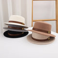 2025 Spring Autumn Fashion Women Wool Felt Boater Hat