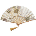 FAREA Customizable Portable Folding Bamboo Ribs Handheld Fan Personalized with Your Logo for Weddings Parties Promotional Party Supply