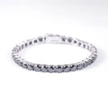 Abiding Custom Hip Hop 925 Sterling Silver Moissanite Diamond Women Men 7 Inches Tennis Bracelet Black Moissanite Tennis Chains
