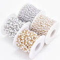 Fashion Stainless Steel Imitation Pearl Chain for Handwork Necklace Bracelet Jewelry Accessories