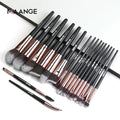 MAANGE Wholesale Black Private Label Delicate Brush Hand Nylon Hair Professional 18pcs Makeup Brush Set