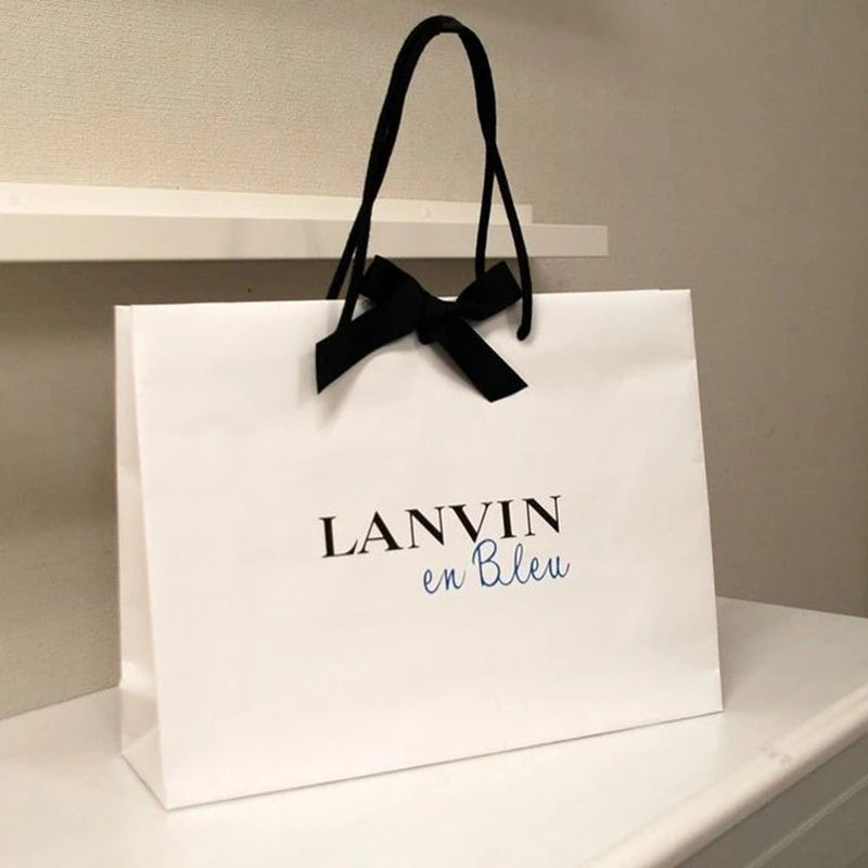 Brand Custom Perfume Texture Cosmetics Carry Packaging Personalized Thanks Gift Tote Bag Shopping logo Luxury Paper Bag
