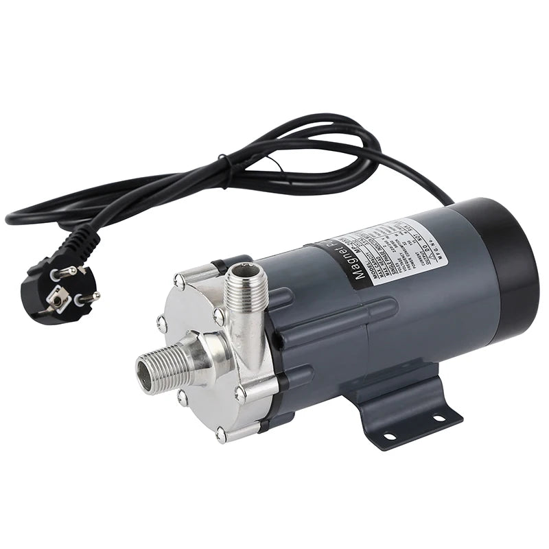 High-Temperature Food Grade Magnetic Drive Circulating Pump Stainless Steel Head Aluminium Body Electric Beer OEM Machining