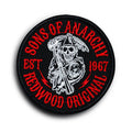 Son of Badges Anarchy Biker Jackets Accessories Designer Logo Heat Pressing Custom Iron on Embroidery Patch