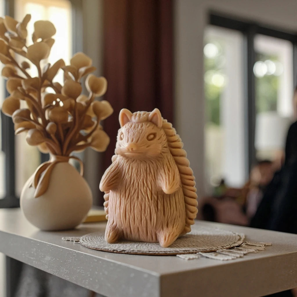 F141 3D Cute Hedgehog Silicone Mold for Diy Scented Candle Home Decoration Animal Cake Decoration Handmade Soap Silicone Moulds
