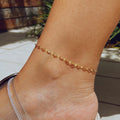 EManco Dainty 316L Stainless Steel Gold Lace Lips Shape Anklets for Women