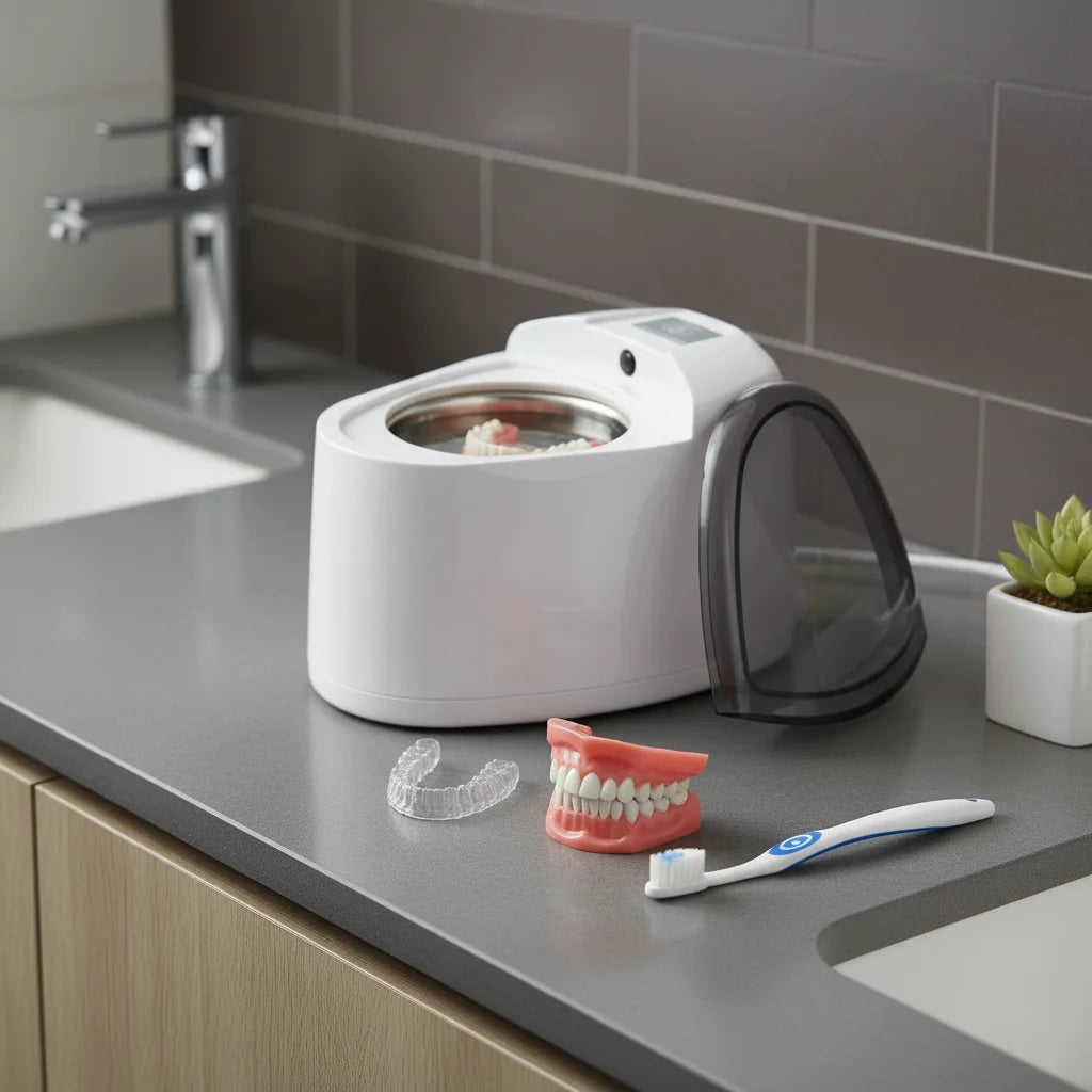 Home Mini Washing Machine Ultrasonic Denture Aligner False Teeth Jewelry Cleaner Machine Electric Household Ultrasonic Cleaners