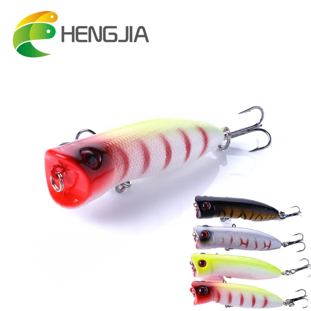 HENGJIA Wholesale 5.5CM 5.5G Popper Lure Saltwater Artificial Hard Lures Floating Popper Bait