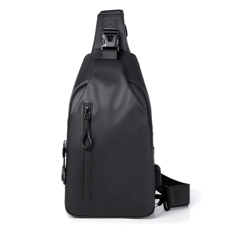 Men's Korean Fashion Waterproof Multifunctional Waist Bag New Outdoor Sports Sling Chest Bag with USB for Summer