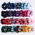 QIYUE Hot Sale 60 Colors Available Wholesale Velvet Plain Hair Scrunchies