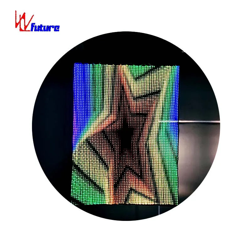 Custom Size 3D Wolf Moving Flowers Outdoor LED Display Visual Flag WL-0344 5400 Pixel LED for Future Park Outdoor Costume Props