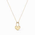 LOZRUNVE Custom Jewelry Manufacturer Plain Silver 925 Gold Plated Personalized Heart Love Lock Necklace