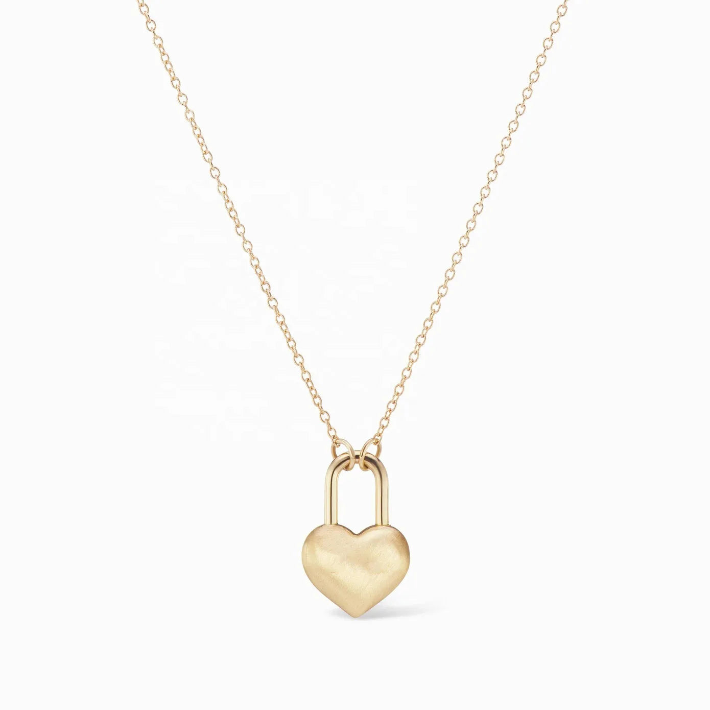 LOZRUNVE Custom Jewelry Manufacturer Plain Silver 925 Gold Plated Personalized Heart Love Lock Necklace
