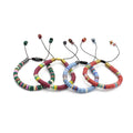 Fashion Handmade DIY Boho Chic Neutral Bracelet Polymer Clay Adjustable Colored Gold-plated Beaded Bracelet