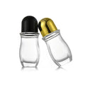 New Stock 30ml 50ml Small Transparent Glass Bottle Thick Frosted Plastic Cap for Essential Oil Essence Liquid Storage 100pcs