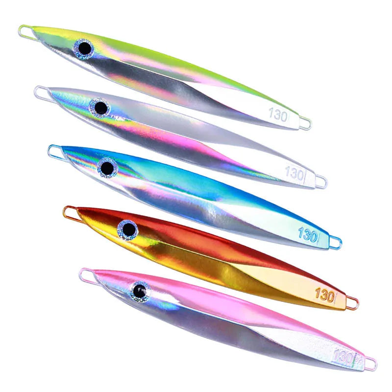 2024 New Jig Lures 80g  110g 130g 160g Jigging Lure Fast Sinking Metal Jig Tuna Lures Fishing Tackle Saltwater