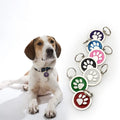 SSeeSY Fashion Pet Products Address Board ID Card Dog Necklace Pendant Round Palm Print Pet Jewelry for Collars