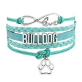Fashionable Dog Mom Infinity Love French Bulldog Australian Shepherd Golden Retriever Cocker Spaniel Schnauzer Charm Bracelet