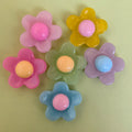 100Pcs Flatback Cute Glitter Jelly Flower Resin Cabochon Scrapbooking For Phone Decoration Craft DIY Jewelry Making
