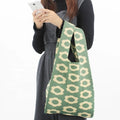 2023 Chic Design Knitted Sunflowers Handbags Small Size Polyester Purses Shopping Bags for Women
