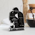 French Quote Custom Acrylic Portrait Desktop Decor Gift for Parents and Siblings Family Gifts