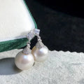 E502 11-12mm DIY Natural  Freshwater Pearl Charm Earrings Mounting Accessory 925 Sterling Silver Gold Plated  Jewelry for Women