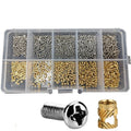 Brass Nickel Plated 304 Stainless Steel Nut Bolt Set M1.4 M1.6 M2 M2.5 DIN Standard Double Twill Knurl Embedded