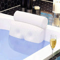 Lk Luxury White Eco-Friendly SPA Bath Pillow for Bathtub Soft 4D Mesh Cushion Head Neck Shoulder and Back Support