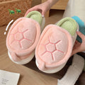 XIXITIAO Winter Fashion Slides Tortoiseshell EVA Turtle Plush Slides Winter Soft Flats Furry Indoor Slippers for Kids Women